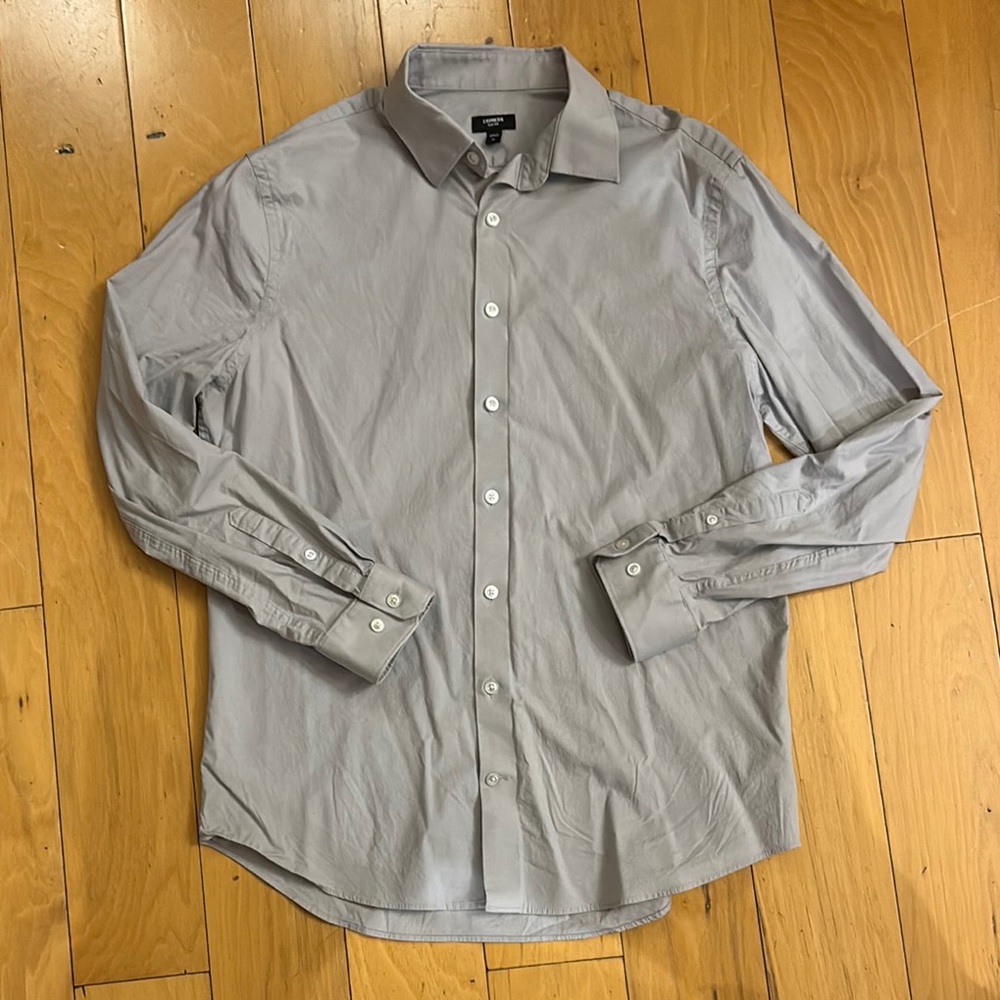 Express Gray Button Down Dress Shirt